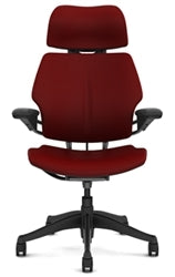 Freedom Ergonomic Chair With Leather Textile: Soft Casters