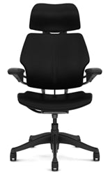 Freedom Ergonomic Chair With Leather Textile: As Shown - Standard Casters