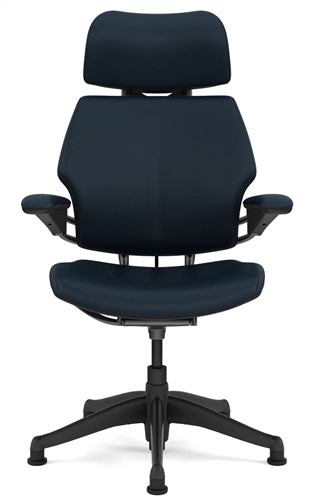 Freedom Ergonomic Chair With Leather Textile: As Shown - Standard Casters