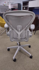 USED USED Herman Miller Aeron White Chair - back view