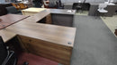 USED Maverick L-Shape African Walnut Desk
