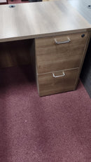 USED Maverick L-Shape African Walnut Desk