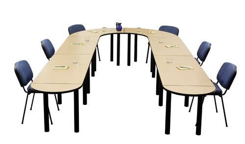 Training Classroom Tables By Maverick: Black Post Legs w/ Casters MMLEGTRBC