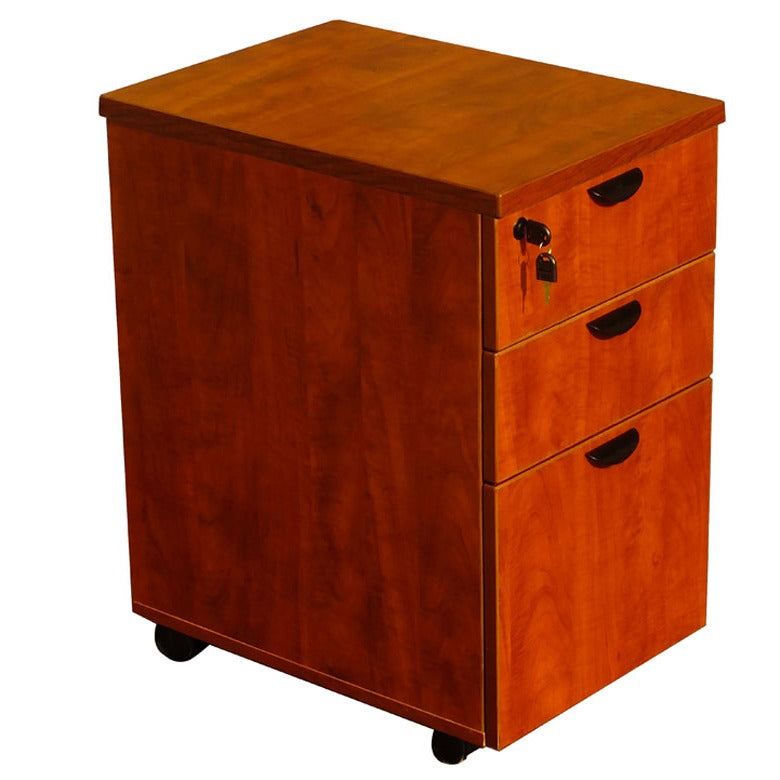 Boss Simple System Mobile Pedestal Box/Box/File, Cherry