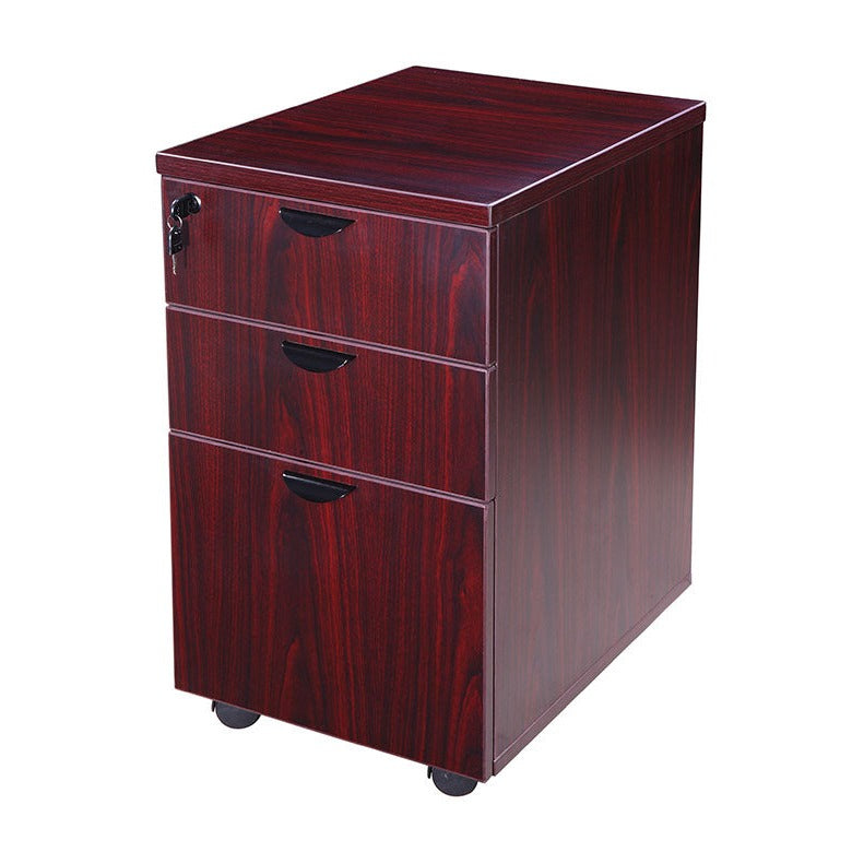 Boss Mobile Mahogany Pedestal Box/Box/File, Honey Comb Packing