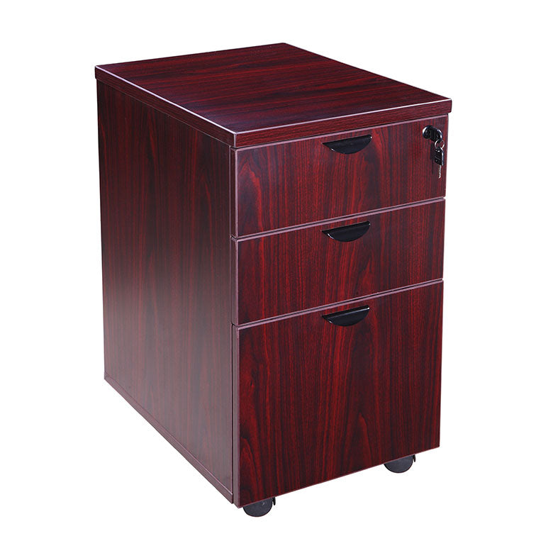 Boss Mobile Mahogany Pedestal Box/Box/File, Honey Comb Packing