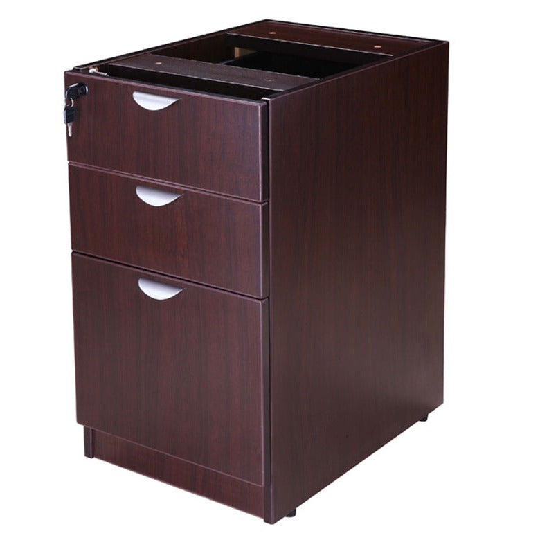 Boss Deluxe Mocha Pedestal-Full, Box/Box/File, 15.5"W x 22"D x 28.5″H