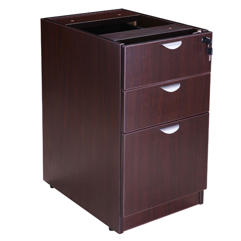 Boss Deluxe Mocha Pedestal-Full, Box/Box/File, 15.5"W x 22"D x 28.5″H