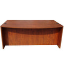 Boss Bow Front Desk Shell, Cherry 71"W x 36/41″D x 29.5″H