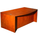 Boss Bow Front Desk Shell, Cherry 71"W x 36/41″D x 29.5″H