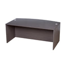 Boss Bow Front Desk Shell, Driftwood 71″W x 36/41″D x 29.5″H