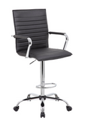 Boss Ribbed Design Drafting Stool - Product Photo 1