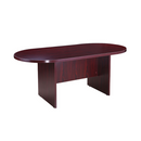 Boss Long Race Track Conference Table, Mahogany