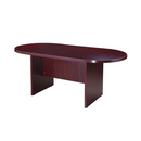 Boss Long Race Track Conference Table, Mahogany
