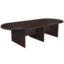 Boss 120"W x 47"D Race Track Conference Table-Mocha