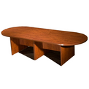 Boss 120"W x 47"D Race Track Conference Table-Cherry