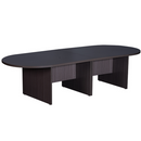 Boss 120"W x 47"D Race Track Conference Table-Driftwood