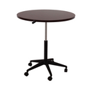 Boss 32″ Mobile Round Table, Mahogany