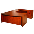 Boss Cherry Bow Front Workstation Desk