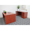 Boss Holland Series Office Suite, 66 Inch Desk and Credenza with Dual File Storage Pedestals, Cherry
