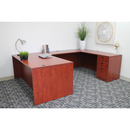 Boss Holland Series 66 Inch Executive U-Shape Desk with File Storage Pedestal