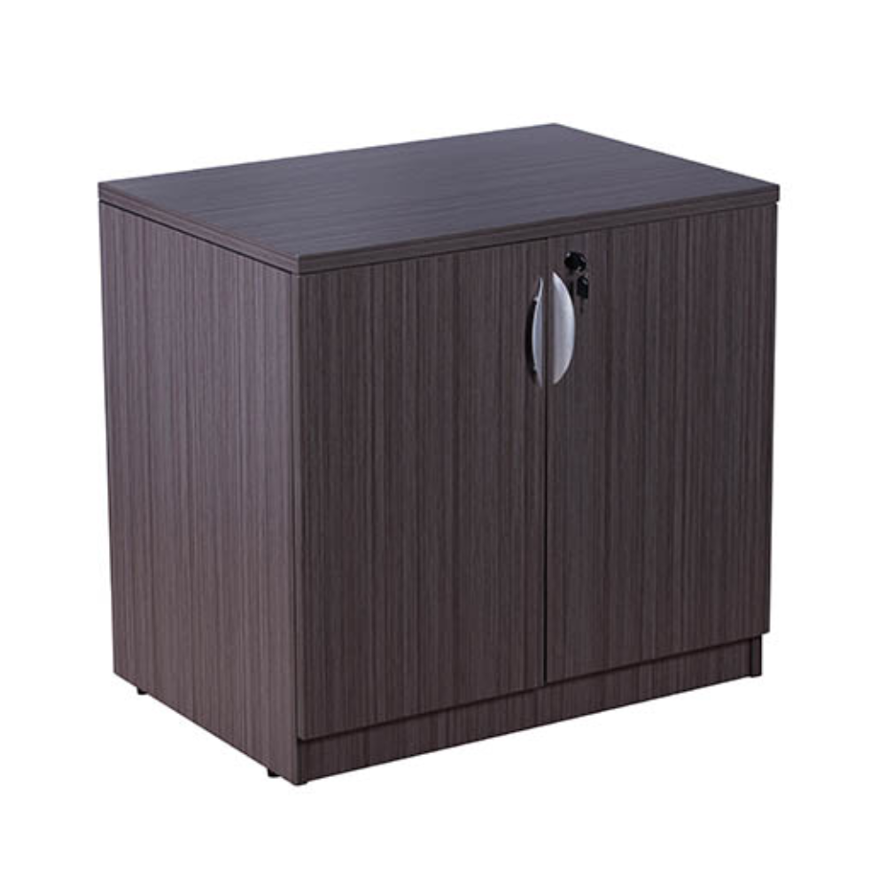Boss Office Products N113 2 door storage cabinet Mahogany or Cherry finish.