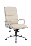 Boss Executive Vinyl Chair with Metal Chrome Finish