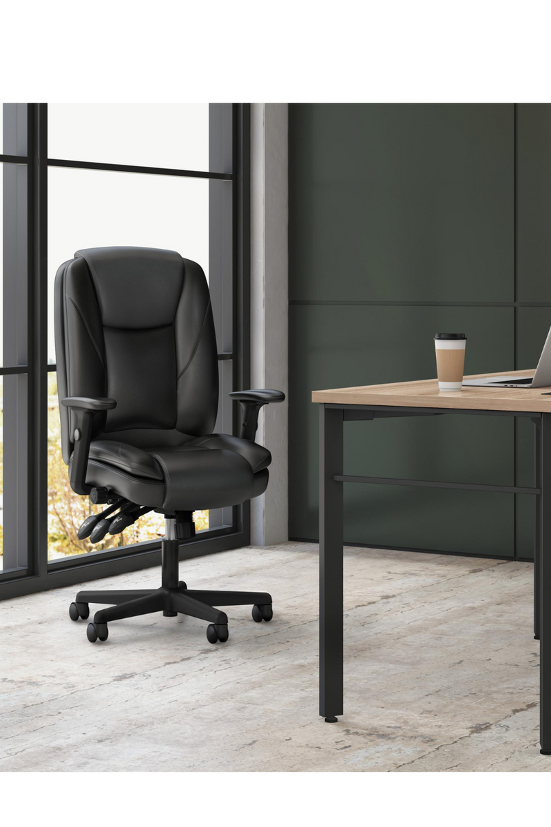 HON Sadie High Back Task Chair Black Leather HVST331