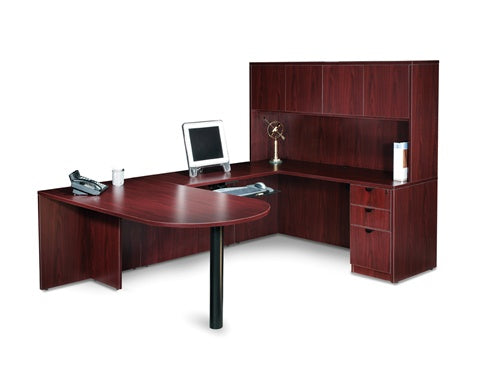 OTG Executive U Desk with Storage Hutch