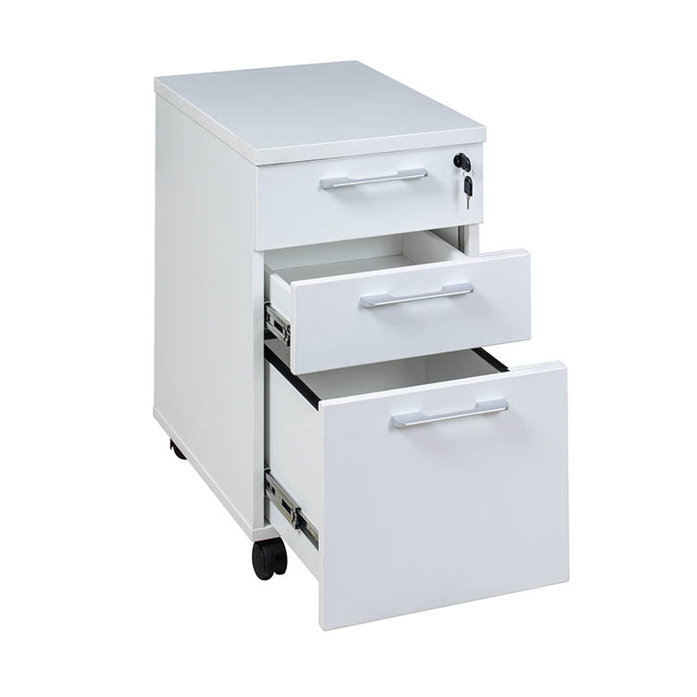 Boss Simple System Mobile Pedestal Box/Box/File, Driftwood or White