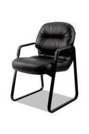 HON Pillow-Soft 2090 Series Mid-back Leather Guest Arm Chair