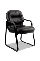 HON Pillow-Soft 2090 Series Mid-back Leather Guest Arm Chair