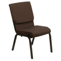 FLASH FURNITURE HERCULES Series 18.5'' WIDE Stacking Church Chair - Gold Vein Frame