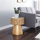Zuo Modern Aztec Side Table Gold - A12242