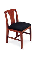 Sillón para invitados de madera sin brazos con respaldo en forma de reloj de arena High Point Contempo - 9400