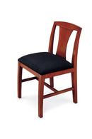 Sillón para invitados de madera sin brazos con respaldo en forma de reloj de arena High Point Contempo - 9400