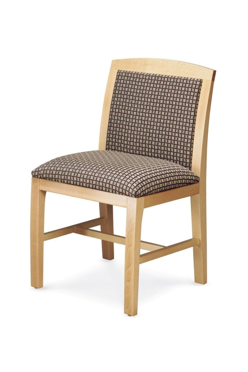 High Point Contempo Armless Wood Guest Chair Fully Upholstered Back - 9500