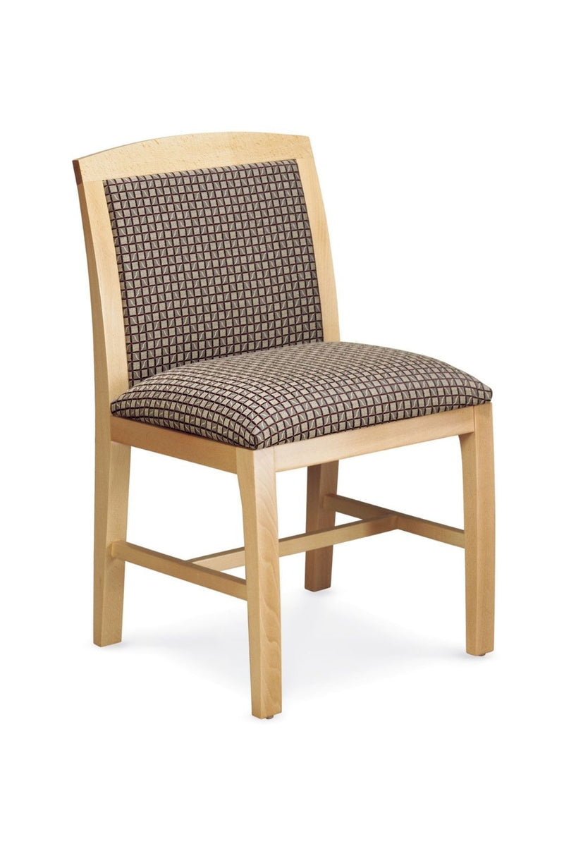 High Point Contempo Armless Wood Guest Chair Fully Upholstered Back - 9500