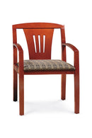 High Point Contempo Silla de Madera para Visita Brazos Curvilíneos Respaldo en Abanico - 9413