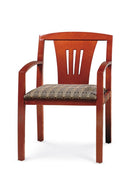 High Point Contempo Silla de Madera para Visita Brazos Curvilíneos Respaldo en Abanico - 9413