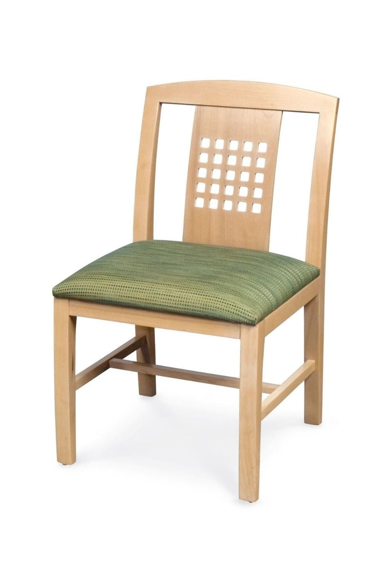 High Point Contempo Armless Wood Guest Chair Wood Puzzle Back - 9430