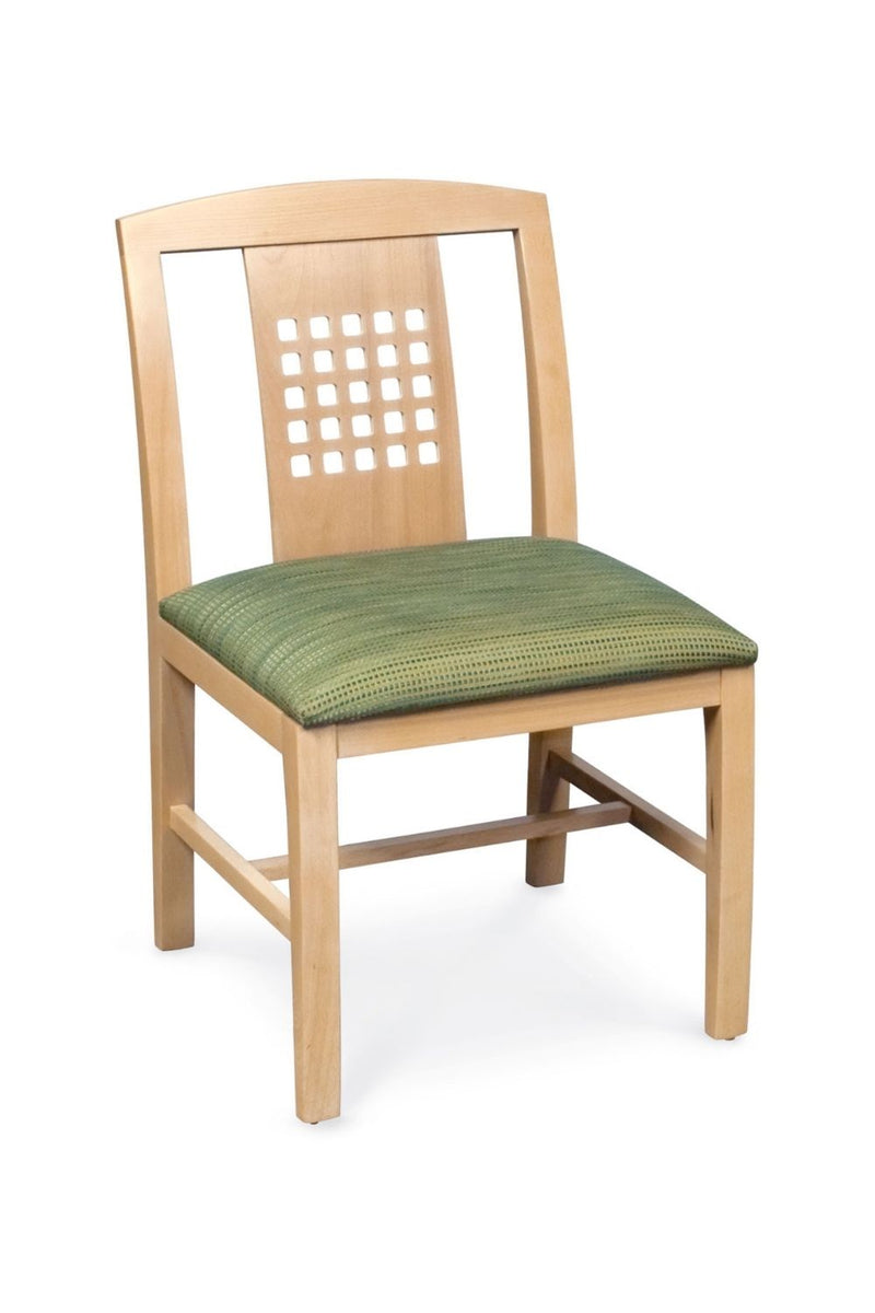 High Point Contempo Armless Wood Guest Chair Wood Puzzle Back - 9430