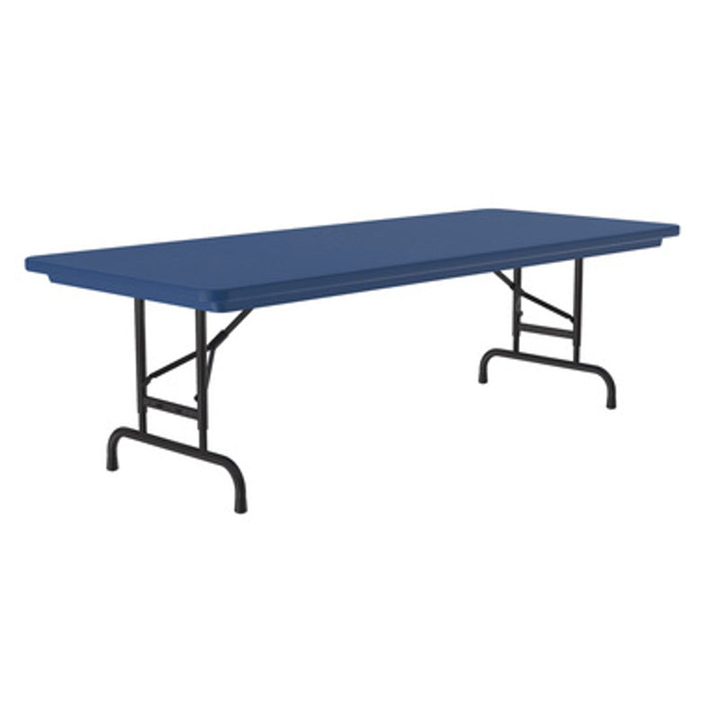 Office Source Colorful Blow Mold Folding Tables | Adjustable Height Blow Mold Table - 60" x 30" - RA3060