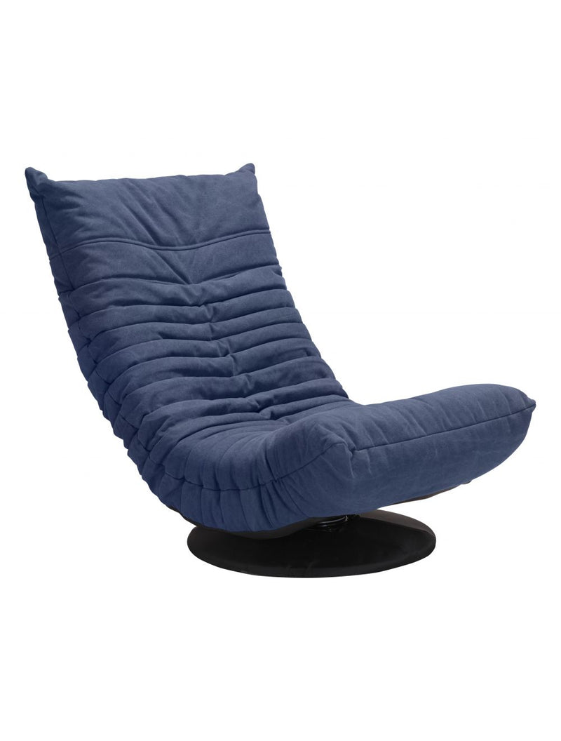 Zuo Modern Down Low Swivel Chair Blue - COST101411