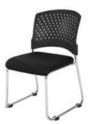STACKING CHAIR-BLACK 9106