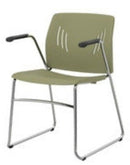 STACK CHR-W/ARM-OLIVEGRNCHROME