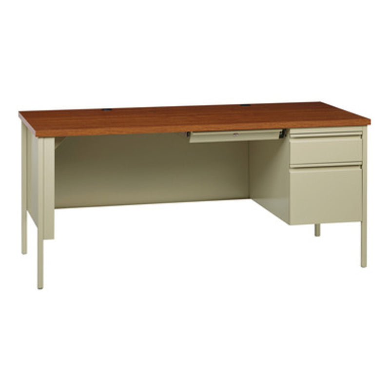 Office Source Raleigh Collection Right Hand, Single Pedestal Desk - 66"W x 30"D