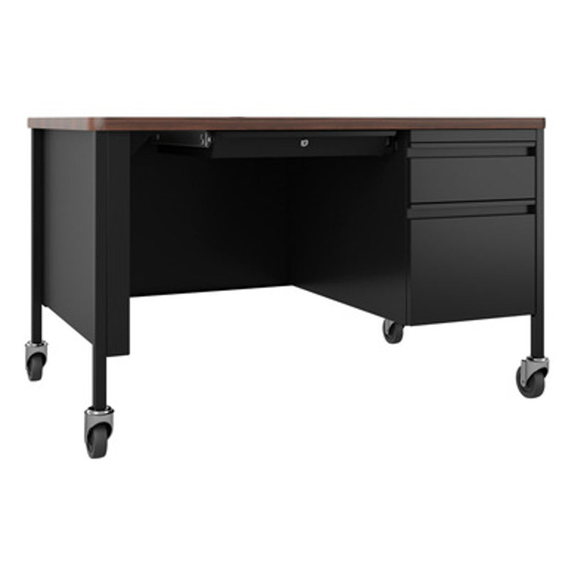 Office Source Whitley Collection Right Hand, Single Pedestal Desk with T-Mold Top - 48"W x 30"D - OSTSM4830