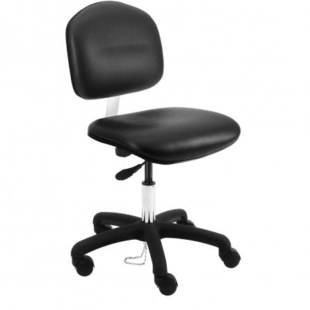 Bench Depot Lincoln Cleanroom ESD Office Chairs 1 Lever Nylon Black - LNS-DCR1