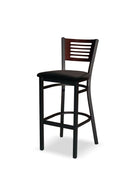 High Point Milan Bistro Stool with Wood Ladder Back and Upholstered Seat- 216U